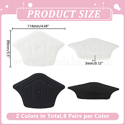 16 paire de coussinets de talon auto-adhésifs en tissu de 2 couleurs&nbsp;FIND-HY0005-21