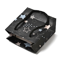 Geschenktaschen aus Papier mit Sternenmuster und Baumwollgriffen&nbsp;CON-K016-02