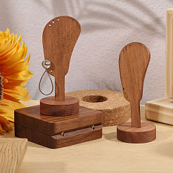 2 Stück Desktop-Ohrring-Organizer aus Holz in Ohrform&nbsp;ODIS-CA0001-32B