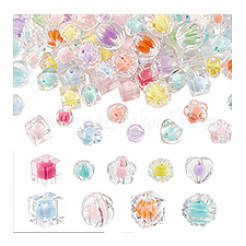180pcs 9 Arten transparente Acrylperlen&nbsp;OACR-PH0004-30