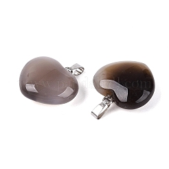 Naturali grigio agata pendenti&nbsp;G-N362-05P-03