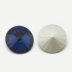 Cabochons en verre avec strass de dos avec point&nbsp;RGLA-T086-12mm-13