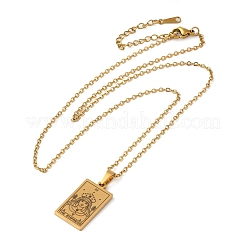 Colliers pendentifs en acier inoxydable 304 sur le thème du tarot pour femmes&nbsp;STAS-S128-02C