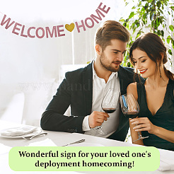 Papierwort Willkommen zu Hause Banner&nbsp;AJEW-WH20020-272B-06