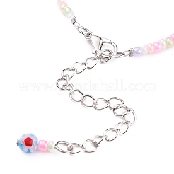 Perle di vetro millefiori artigianale cavigliere&nbsp;AJEW-AN00341-03