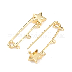 Accessoires de broche en laiton étoile&nbsp;LS-KK-Z132-01G-02