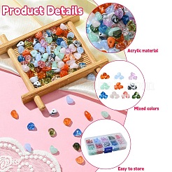 590pcs 10 Farben transparente Acrylperlen&nbsp;OACR-YW0001-91