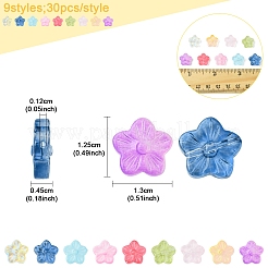 30 pièce de perles de verre peintes à la cuisson&nbsp;GLAA-FS0001-97A
