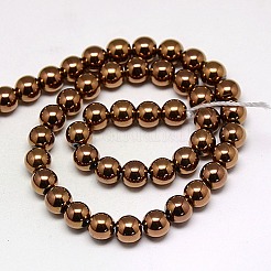 Chapelets de perles en hématite synthétique sans magnétiques&nbsp;G-J169A-3mm-01
