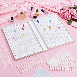 Rechteckige Nagelfarbenkarte aus Papier und Holz&nbsp;CON-WH0089-123