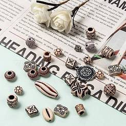 Perles mixtes acryliques de style antique&nbsp;X1-MACR-R546-01