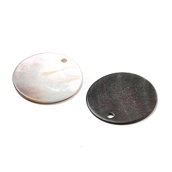 Natürliche weiß/schwarze Muschel geschnitzte Anhänger&nbsp;SSHEL-D084-01C