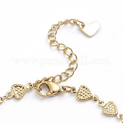 Bracelets à maillons triangulaires en acier inoxydable 304&nbsp;BJEW-L673-007-G