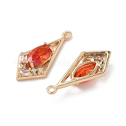 Pendentifs avec zircon cubiques à micro-pavés en laiton&nbsp;KK-S531-04G-A