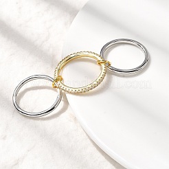 Micro ottone spianare anelli zirconi&nbsp;RJEW-P166-01B-01
