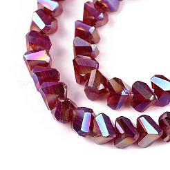 Chapelets de perles en verre transparent électrolytique&nbsp;LS-GLAA-N021-4mm-26