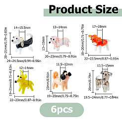 6 pieza de 6 estilos de decoración para el hogar con diseño de cachorros hechos a mano&nbsp;LAMP-HS0001-33
