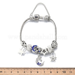 Braccialetti con ciondoli in lega di perline europee&nbsp;BJEW-F495-20P