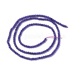 Chapelets de perles de jade blanche naturelle&nbsp;G-F596-46-2mm