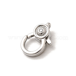 Laiton micro pavé zircon cubique clair fermoir pince de homard&nbsp;KK-A266-24B-P