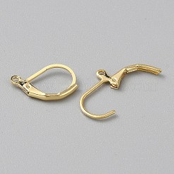 Ganci per orecchini a leva in ottone&nbsp;KK-C068-01G