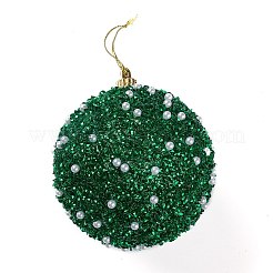 Weihnachtskugel-Anhänger aus Schaumstoff und Kunstperlen aus Kunststoff&nbsp;FIND-G056-01A