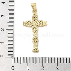 Pendenti in ottone con micro micro pavé di zirconi trasparenti&nbsp;KK-A212-01G-G