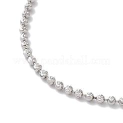 Rhodinierte Kugelkette aus 925 Sterlingsilber für Damen&nbsp;NJEW-A014-03P