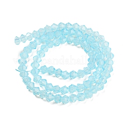 Peinture de cuisson perles de verre transparentes brins&nbsp;DGLA-F029-J4mm-10