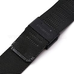 Uhrenarmbänder aus 304er Edelstahlgewebe&nbsp;STAS-WH0021-17EB