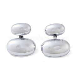 Pendientes ovalados de acero inoxidable 304&nbsp;EJEW-M073-08P