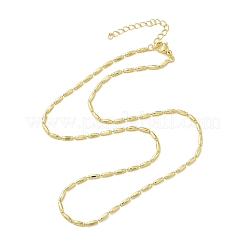Colliers à maillons ovales à facettes en laiton pour femmes&nbsp;NJEW-K282-08G