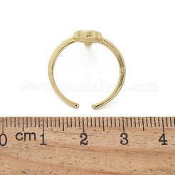 Mikropavé-Manschettenringe aus klarem Zirkonia aus Messing für Damen&nbsp;RJEW-C126-08G
