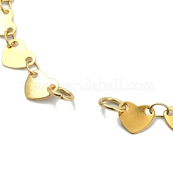 Cadenas de eslabones de corazón de acero inoxidable 304&nbsp;AJEW-TA00004-01