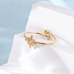 Bague ouverte en acier inoxydable 304 pour femme&nbsp;RJEW-A071-01B-G