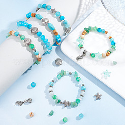 DIY-Set zur Herstellung von Stretcharmbändern mit Ozeanmotiv&nbsp;DIY-SC0021-56