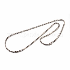 Collane a catena a maglie quadrate in acciaio inossidabile 304 anti-ossidazione&nbsp;LS-STAS-M174-003