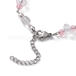 Lampadaire aux fraises et bracelets en perles de papillon en verre&nbsp;BJEW-JB10102