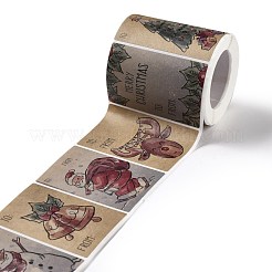 Rechteckige rollenaufkleber mit weihnachtsmotiv&nbsp;DIY-B045-06