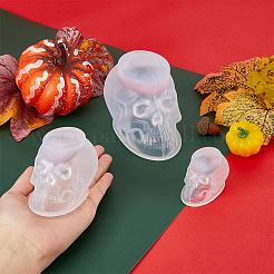 3 Stück Silikonformen für Halloween-Totenkopfkerzen&nbsp;CAND-FH0001-04