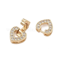 Messing Micro Pave klare Zirkonia Falte über Verschlüsse&nbsp;KK-C075-11G