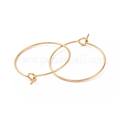 Boucles d'oreilles créoles en acier inoxydable chirurgical 316L avec placage ionique (IP)&nbsp;LS-STAS-D164-04G