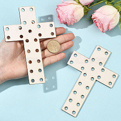 1 Stück unfertiges Oster-Holzkreuz&nbsp;WOOD-SP0001-69