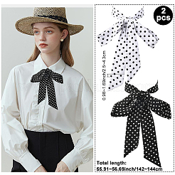 2 Stück Chiffon-Krawatten in 2 Farben für Damen&nbsp;AJEW-SP0003-51B