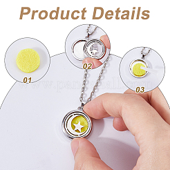 2 ensemble de pendentifs en alliage creux pour diffuseur d'huiles essentielles&nbsp;NJEW-HS0001-22A