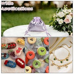 Satinbeutel mit Kordelzug und Blume&nbsp;ST-CJ0048-001D