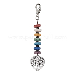 Décorations pendentif en alliage de style tibétain arbre de vie&nbsp;HJEW-JM01664