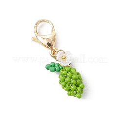 Décorations suspendues en perles de verre citron&nbsp;HJEW-MZ00333-02
