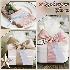 50 étiquette cadeau rectangulaire blanche vierge&nbsp;CDIS-CN0001-03C