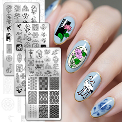 DIY-Nagelkunst-Vorlagen aus Edelstahl&nbsp;MRMJ-WH0092-226